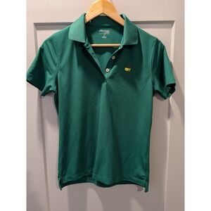 Masters Tech Womens Green‎ Short Sleeve Polo Shirt Masters Logo Golf Size S READ